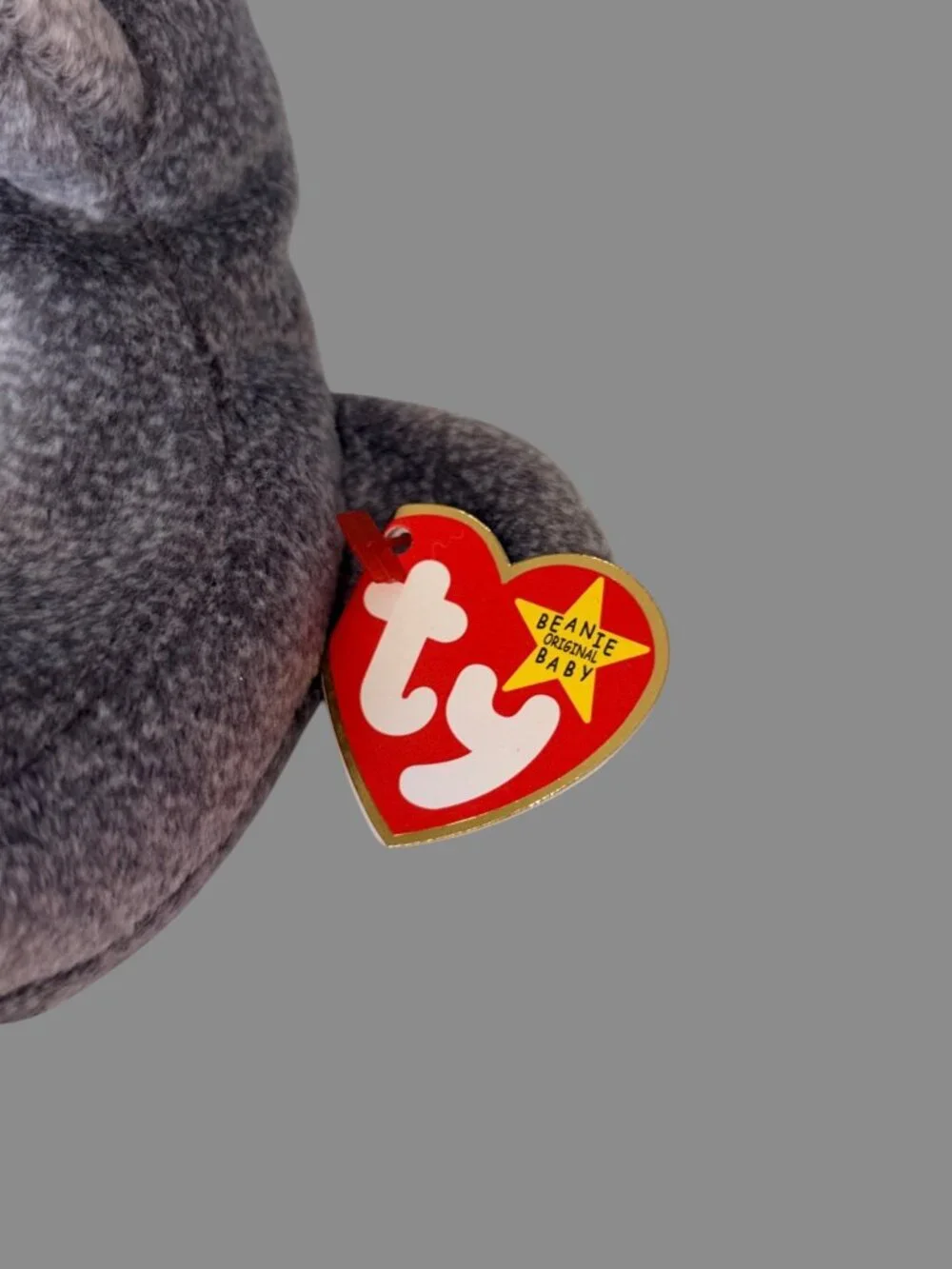 Vintage Ty Beanie Baby Slippery the Seal 1998 Gray Plush Retired w/ Tags